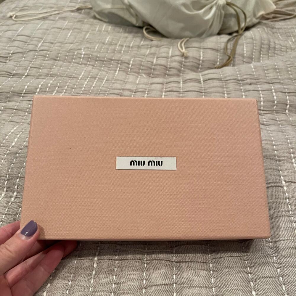 Miu Miu Matalesse Nappa Leather Wallet Red Pink - Picture 3 of 15